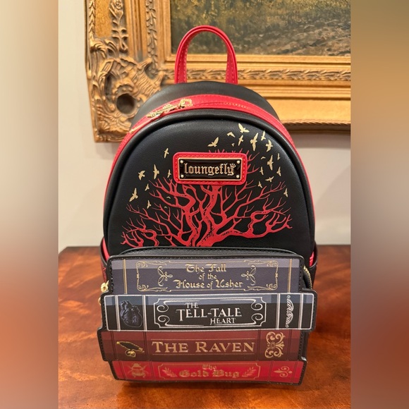 NWT Loungefly Edgar Allan Poe Literary Horror Mini Backpack (BAM Exclusive) - Picture 1 of 11